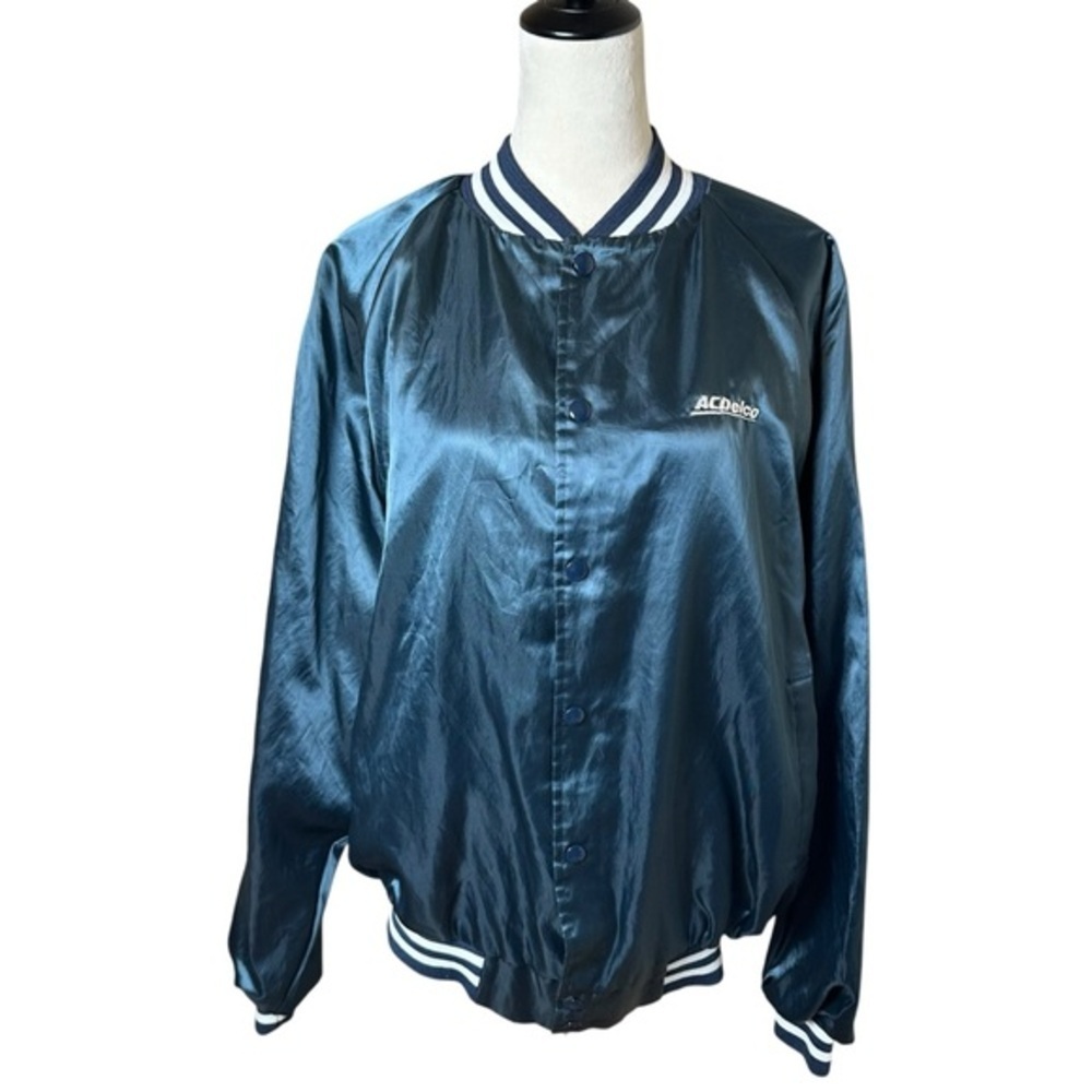 Vintage ACDelco Satin Bomber Jacket Made in USA Men's‎ XL | Varsity 90s Workwear